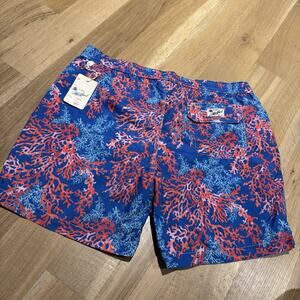 Hartford Men’s Swim Shorts Trunks Mesh Lined 6” Inseam Blue Pink Coral XXL NWT